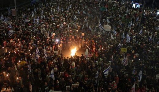 イスラエル各地で人質解放求めるデモ、ネタニヤフ首相の退陣も要求